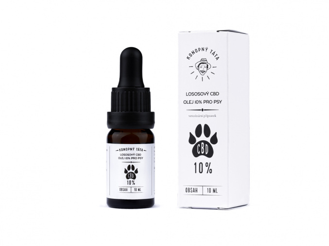 Konopný táta Lososové CBD kapky pro psy 10%, 10ml