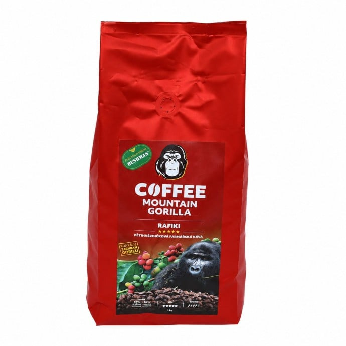 Bushman Káva Rafiki, směs arabica a robusta, 1 kg 1000