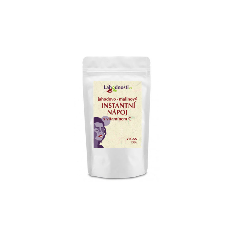 Lahodnosti Jahodovo-malinový instantní nápoj s vitamínem C pro podporu imunity, 150g