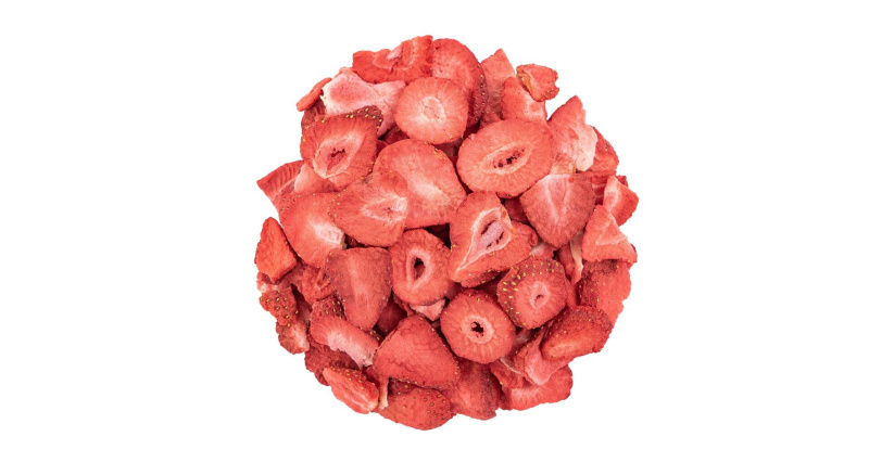 Jahody lyofilizované plátky váha 500g