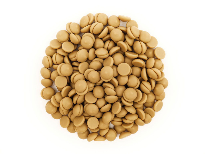 Karamelová 30,4% čokoláda váha 2.5kg