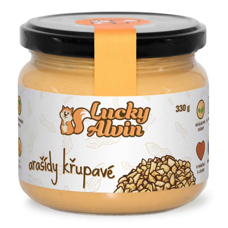 Lucky Alvin Arašídový krém 330 g - křupavý