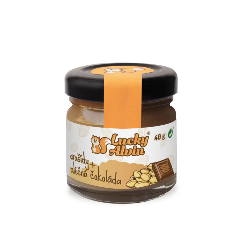 Lucky Alvin Mini edice 40 g - Arašídy/ mléčná čokoláda 