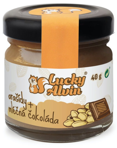 Lucky Alvin Mini edice 40 g - Arašídy/ mléčná čokoláda 
