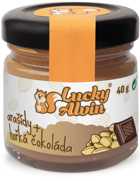 Lucky Alvin Mini edice 40 g - Arašídy/ hořká čokoláda 