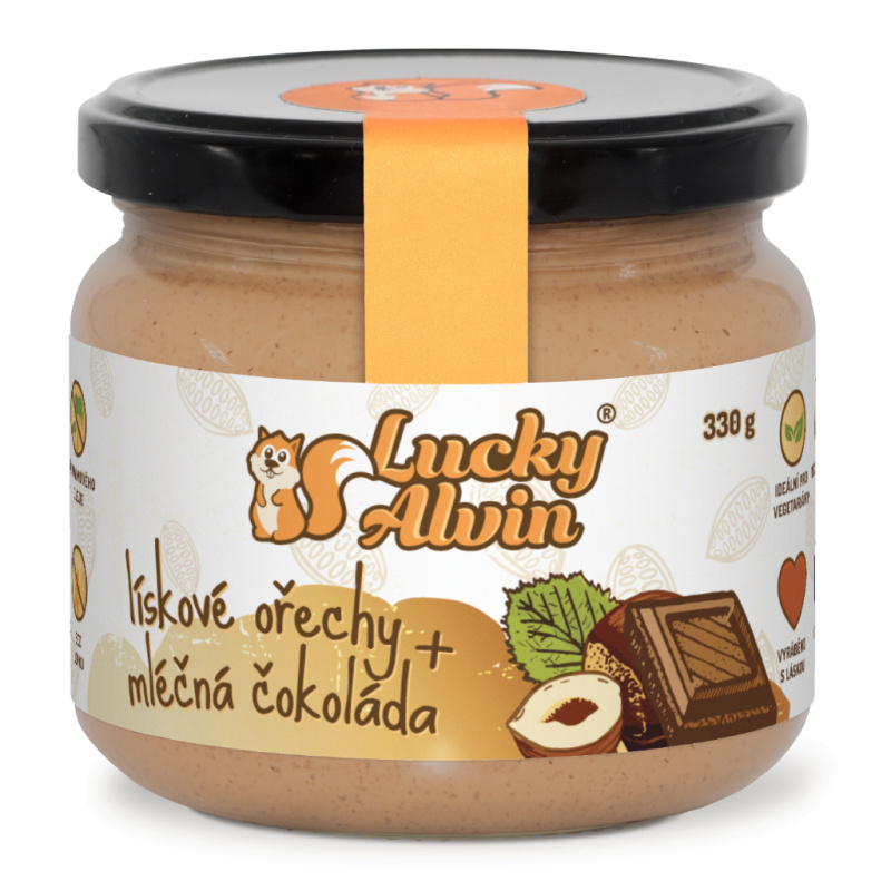 Lucky Alvin Lískové ořechy + mléčná čokoláda 330 g
