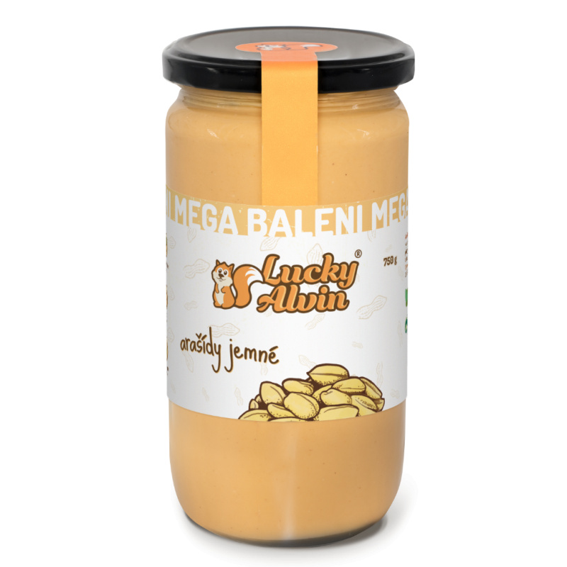 Lucky Alvin Arašídový krém mega balení jemné arašídy 750 g