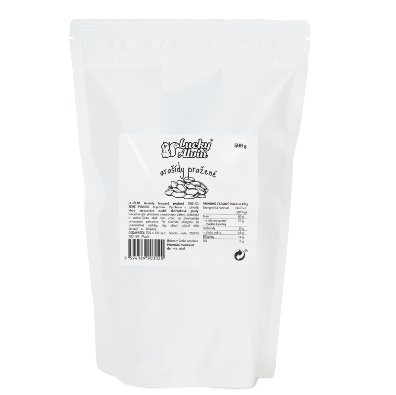 Arašídy pražené Hmotnost: 500 g