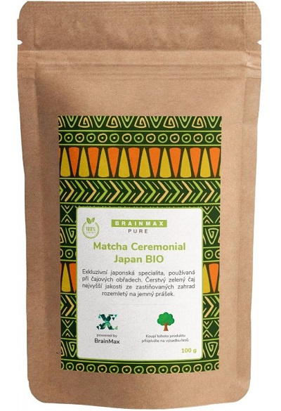 BrainMax Pure Čaj Matcha Ceremonial Japan BIO 50 g