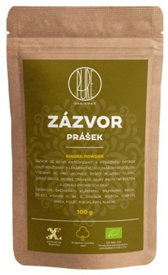 BrainMax Pure Zázvor BIO prášek 100 g