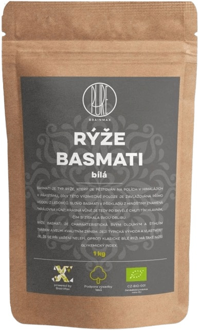 BrainMax Pure Rýže Basmati BIO BÍLÁ, 1kg