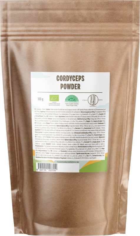 BrainMax Pure Cordyceps prášek BIO 100 g