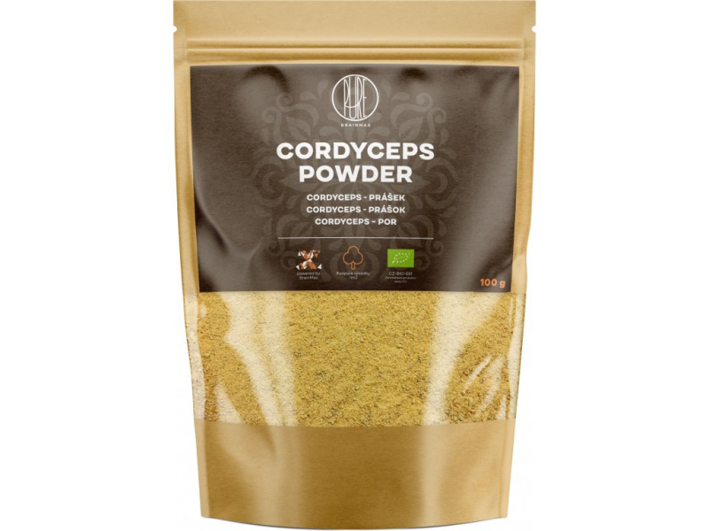 BrainMax Pure Cordyceps prášek BIO 100 g