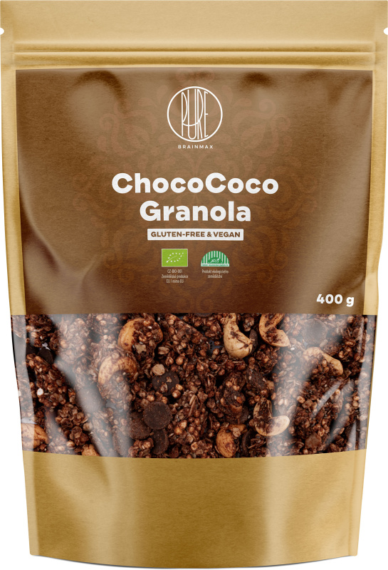 Brainmax Pure Granola 400 g - ChocoCoco čokoláda a kokos
