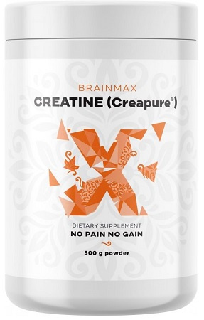 BrainMax Creapure Creatine (Kreatin monohydrát), 500 g