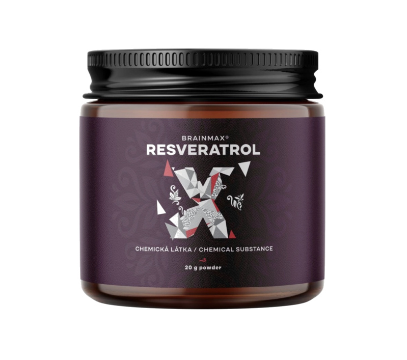 BrainMax Trans-Resveratrol Powder, resveratrol prášek, 20 g