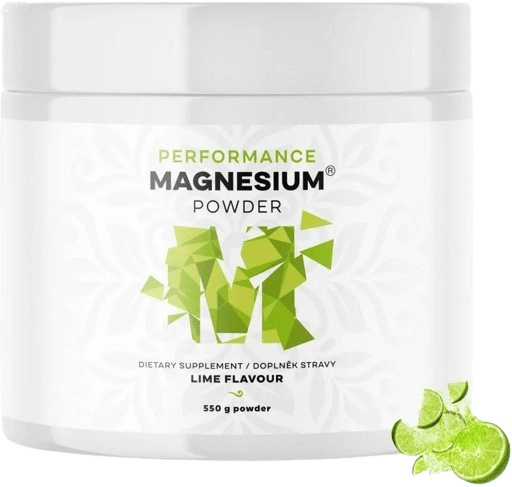 BrainMax Performance Magnesium Powder - Hořčík bisglycinát v prášku, 550 g Příchuť: Limetka