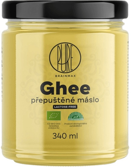 BrainMax Pure Ghee Přepuštěné máslo BIO 340 ml