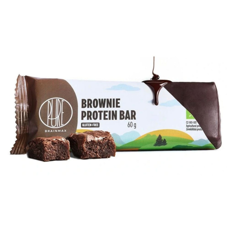 BrainMax Pure Protein Bar BIO, 60 g Brownie