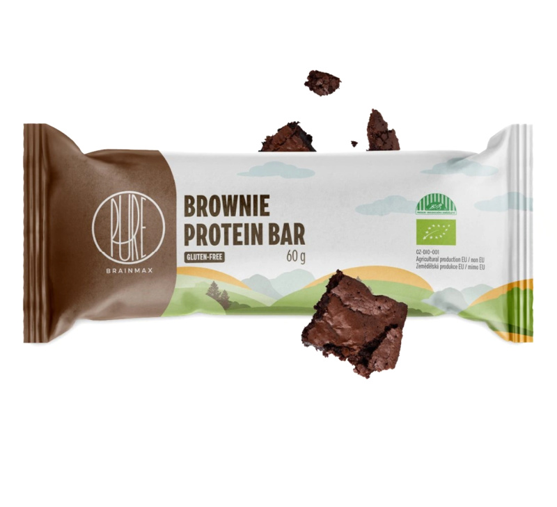BrainMax Pure Protein Bar BIO, 60 g Brownie
