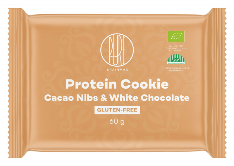 BrainMax Pure Protein Cookie Kakaové boby & Bílá čokoláda BIO, 60 g