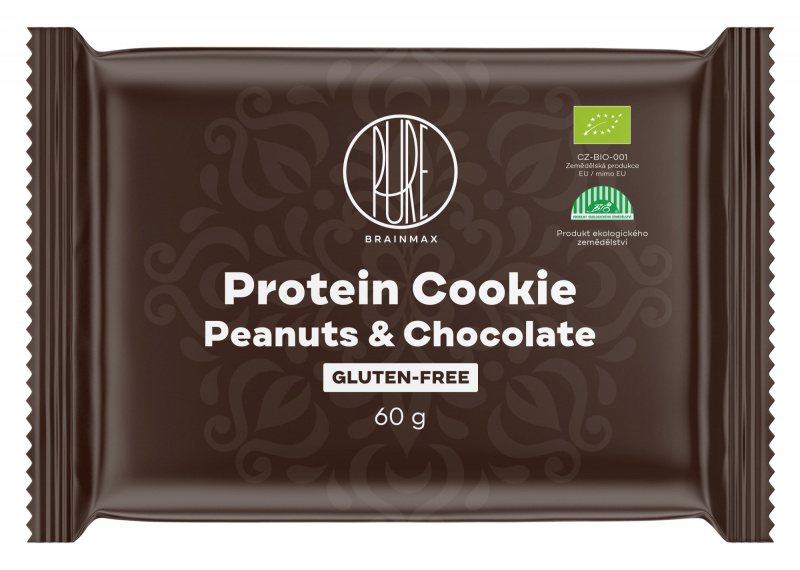 BrainMax Pure Protein Cookie Arašídy & Čokoláda BIO, 60 g