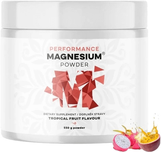 BrainMax Performance Magnesium Powder - Hořčík bisglycinát v prášku, 550 g Příchuť: Tropické ovoce