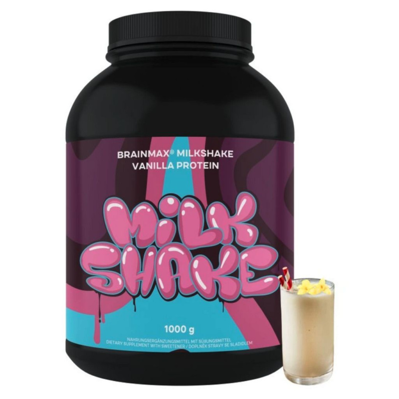 BrainMax Milkshake Whey Protein, 1000 g Příchuť: Vanilka