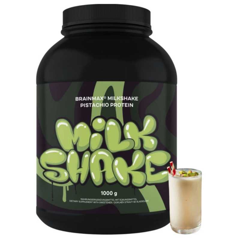BrainMax Milkshake Whey Protein, 1000 g Příchuť: Pistácie