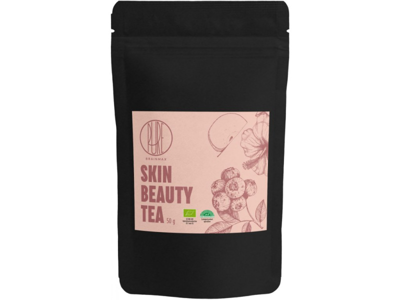 BrainMax Pure Skin Beauty Tea, čaj pro hezkou pleť, 50 g, BIO