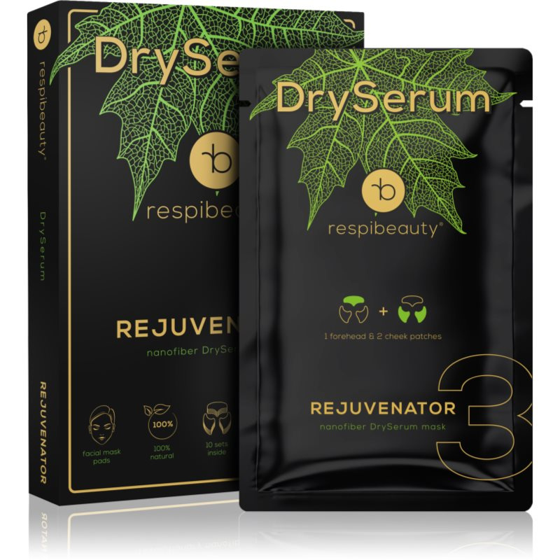 Dry Serum Respibeauty REJUVENATOR ve formě masky, 10ks