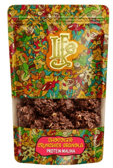 Lifelike Chocolate Crunchies Granola 250 g - protein malina
