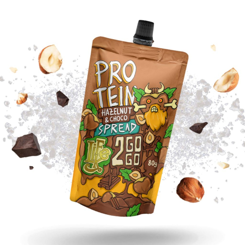 Lifelike 2GOGO 80 g - protein spread lískový ořech/čokoláda