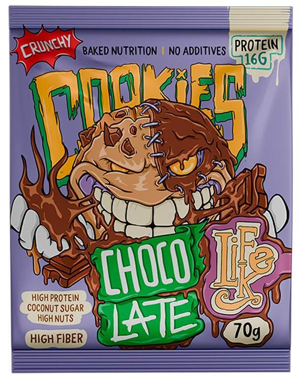 Lifelike Cookies 70 g - čokoláda