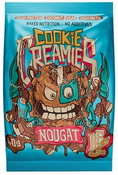 LifeLike Creamies, Proteinová sušenka, 40 g Příchuť: Nugát