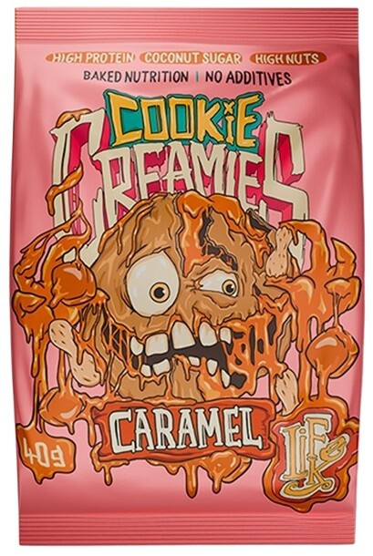 LifeLike Creamies, Proteinová sušenka, 40 g Příchuť: Karamel