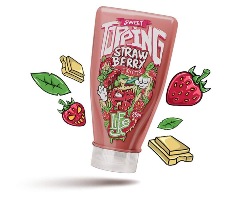 Lifelike Sweet Topping Twister 250 g - jahoda