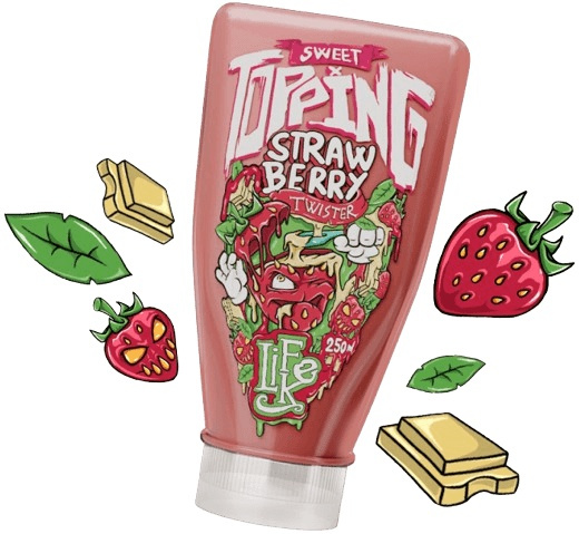 Lifelike Sweet Topping Twister 250 g - jahoda
