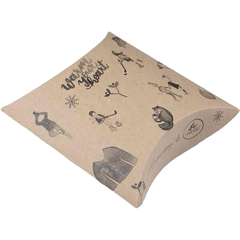 Be Nice EKO Vánoční krabička Přírodní hnědá – malá (14×13,5×4 cm)