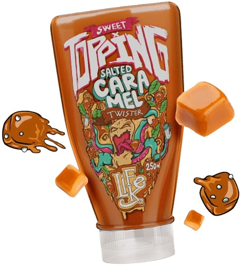 Lifelike Sweet Topping, Salted Caramel Twister, 250 g