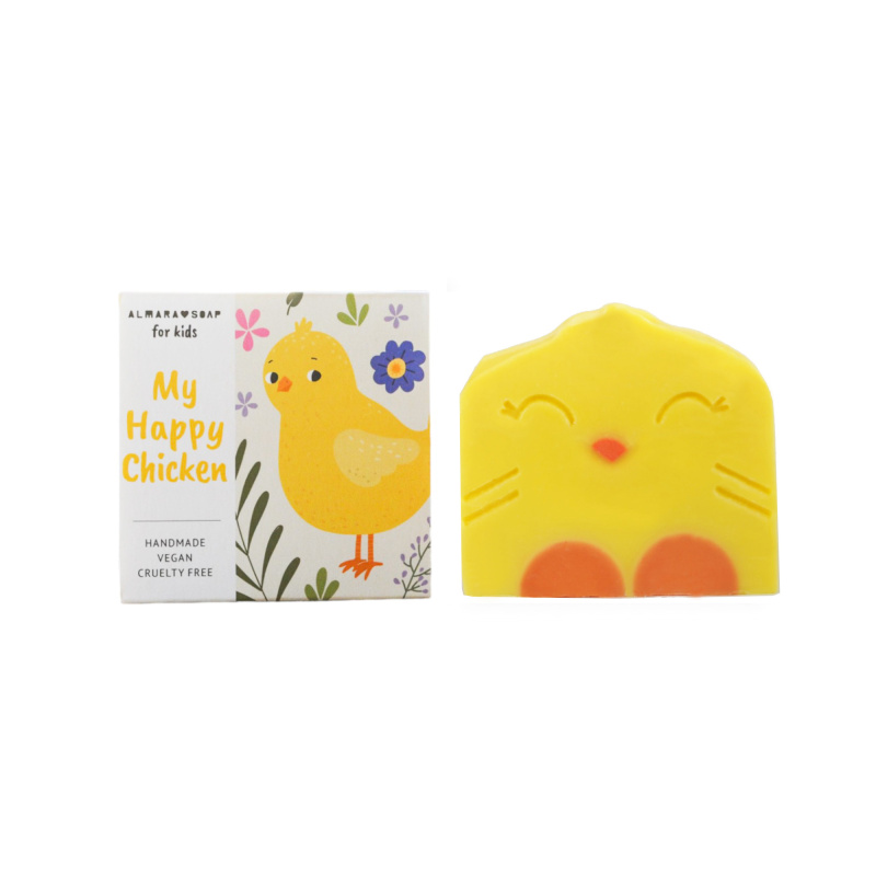 Almara Soap For Kids My Happy Chicken ručně vyráběné mýdlo pro děti 100 g