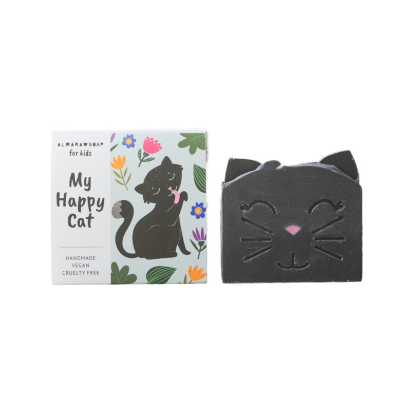 Almara Soap For Kids My Happy Cat ručně vyráběné mýdlo s vůní broskve pro děti 100 g