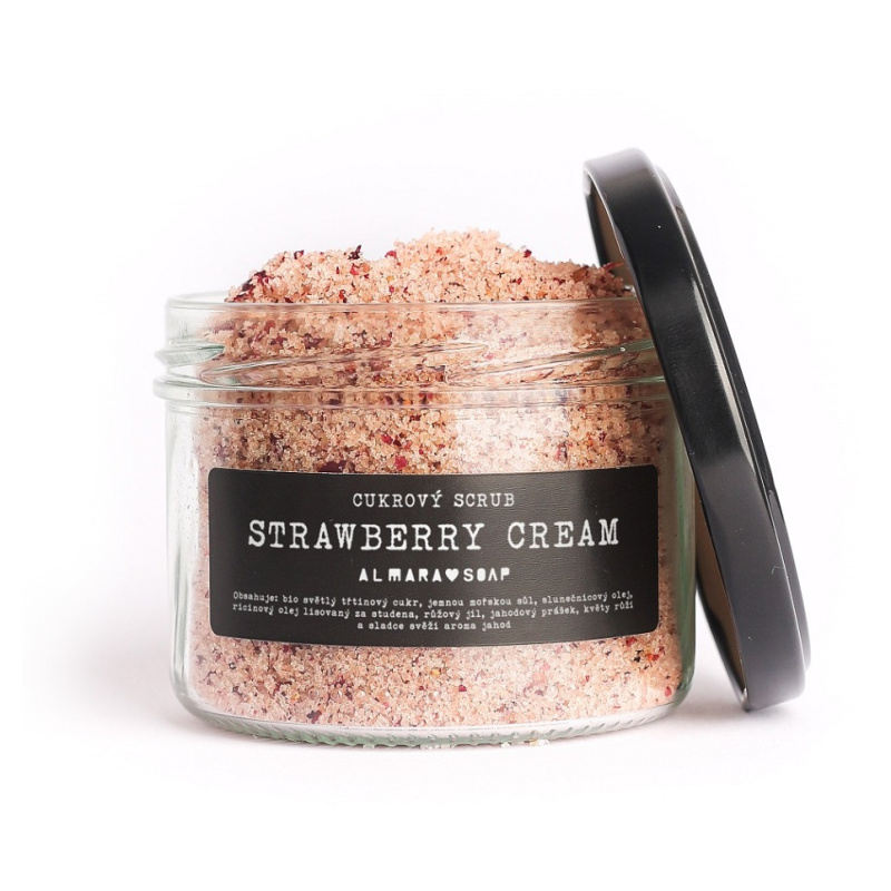 Almara Soap Scrub na tělo Strawberry cream, 140 g