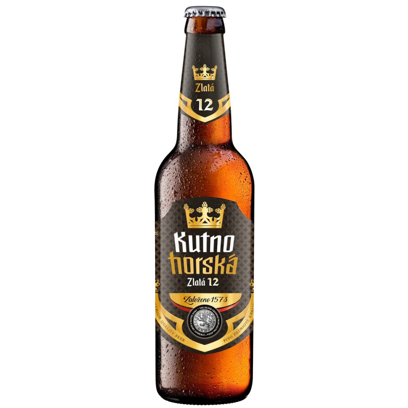 Kutnohorská Zlatá 12% sklo