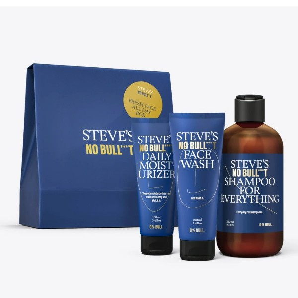 Steves Stevův obličejový box (Face Wash, Shampoo, Daily Moistturizer), 3 ks