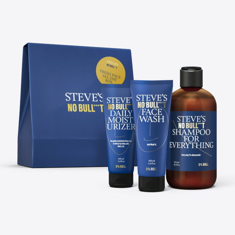 Steves Stevův obličejový box (Face Wash, Shampoo, Daily Moistturizer), 3 ks