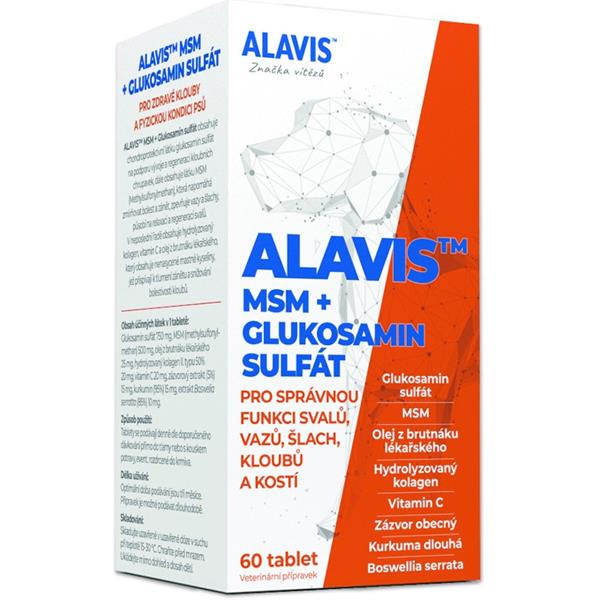 Alavis MSM+ Glukosamin Sulfát - 60tbl
