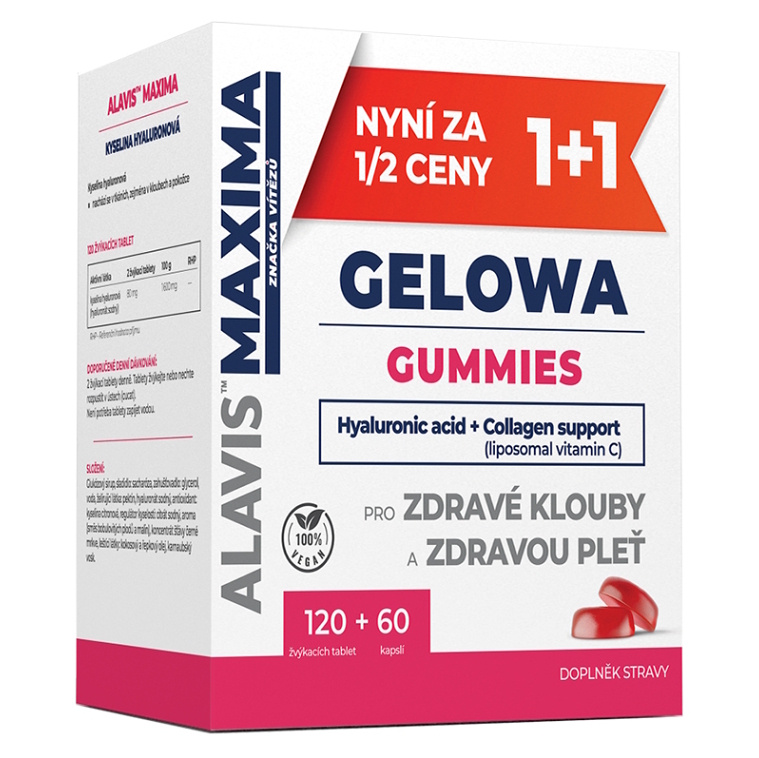 ALAVIS MAXIMA Gelowa Gummies 120 tablet + 60 kapslí