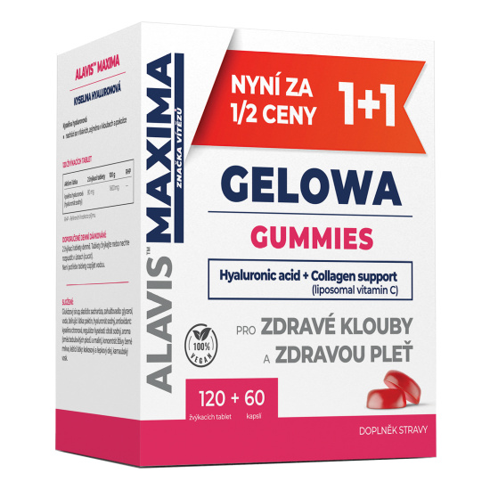 ALAVIS MAXIMA Gelowa Gummies jahoda  120tbl+60cps