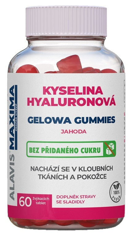 ALAVIS MAXIMA Kys.Hyal Gel.Gummies jahoda tbl.60